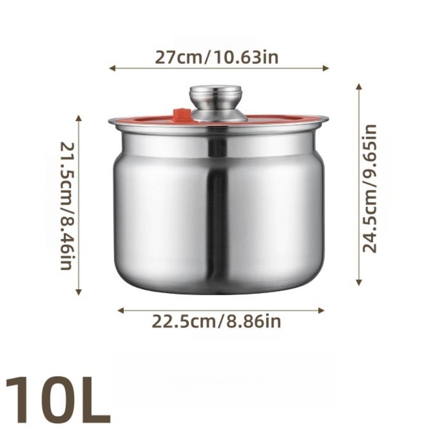 Leakproof Stainless Steel Kitchen Storage Jars Rustproof Large Capacity Airtight Containers for Dry Foods Grains Coffee