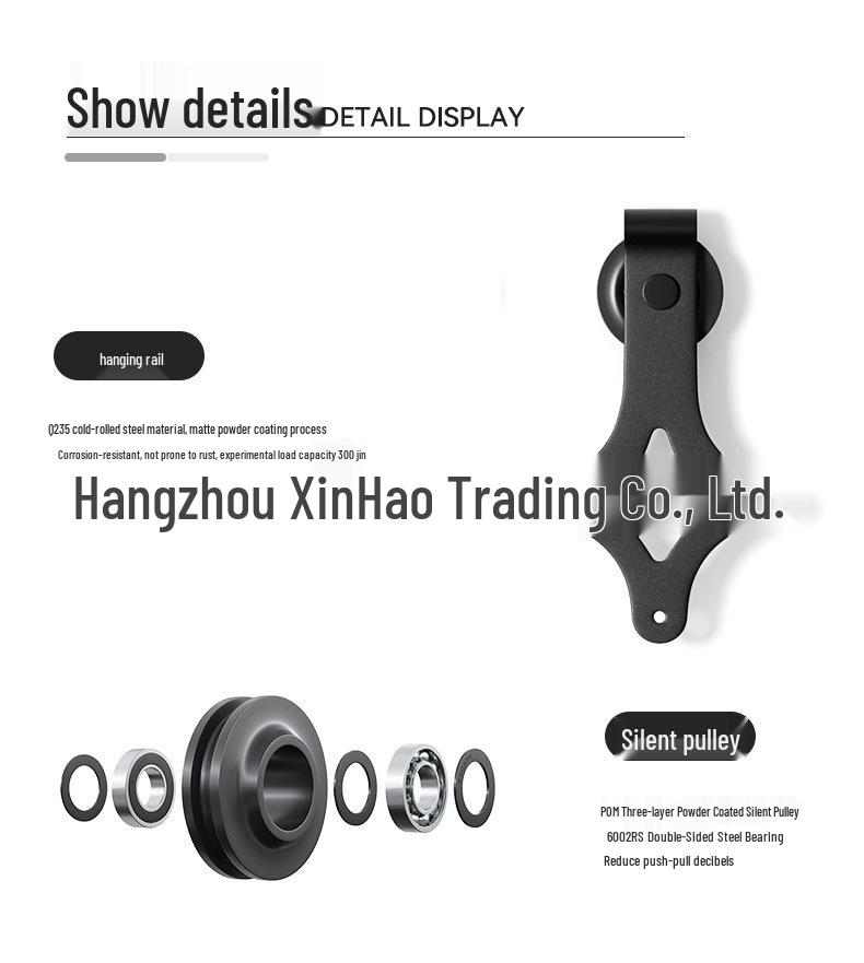 American Style Barn Door Sliding Track Kit - Indoor Kitchen Diamond Pulley Hardware