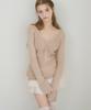 Leijeumiya Aisa Mohair Shirred Knit [Mocha Mousse]