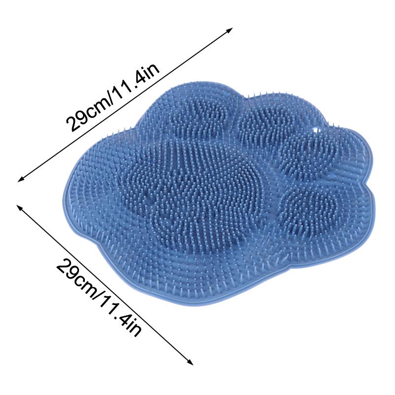 Silikonowa Mata Masująca do Kąpieli Szczotka do Prysznica do Stóp i Pleców Montowana na Ścianie Łazienkowa Mata do Mycia Stóp z Przyssawką