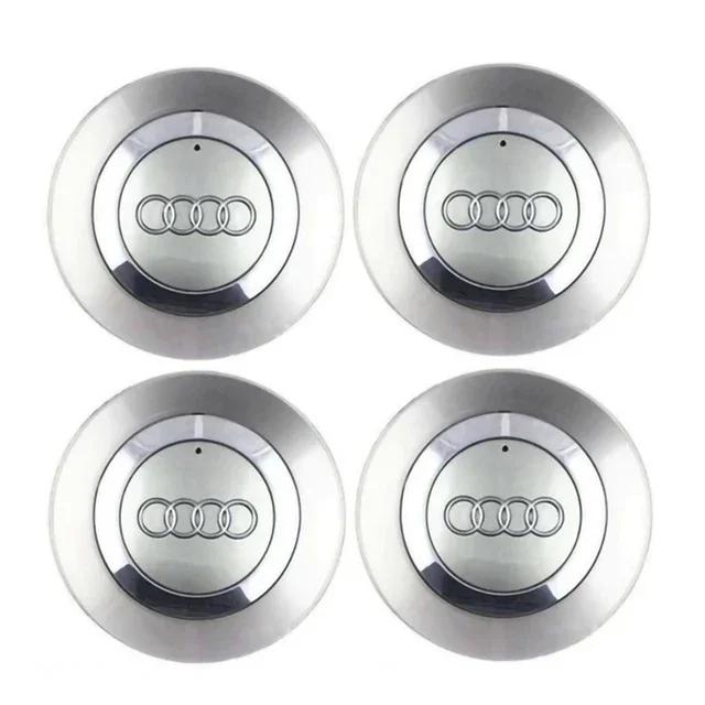 For Audi A34Pcs Car Wheel Center Hub Caps Badge Rim Hubcap 8N0601165A 4B0601165A Accessories For Audi A3 A4 A5 S6 S8 TT A8 Quattro Emblem