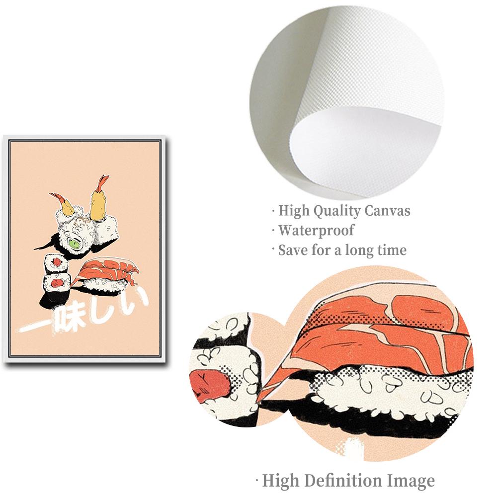 Japanese Food Poster Grocery Store Ramen Sushi Fruit Fish Can Wall Art Print Canvas Modern Kitchen Decor Retro Coffee Painting