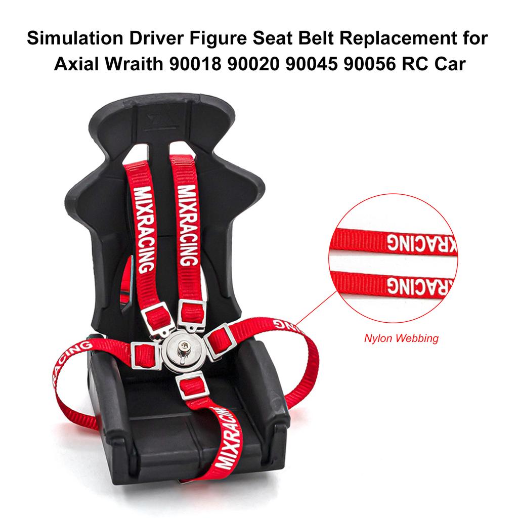 Simulation Driver Figure Seat Belt Replacement for Axial Wraith 90018 90020 90045 90056 RC Car