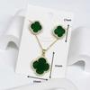Large Four-leaf Clover Earrings Necklace and Pendant Set - A Luxurious and Versatile Jewelry Set