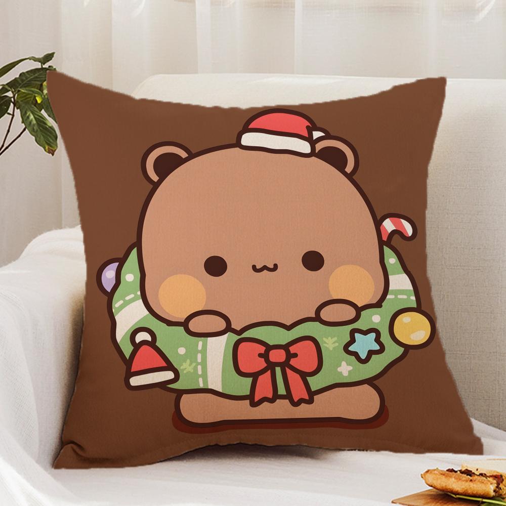 BUBU DUDU Cushion Cover Premium Comfort Reversible Pillow Cover - Dual - Use Design for Home & Car