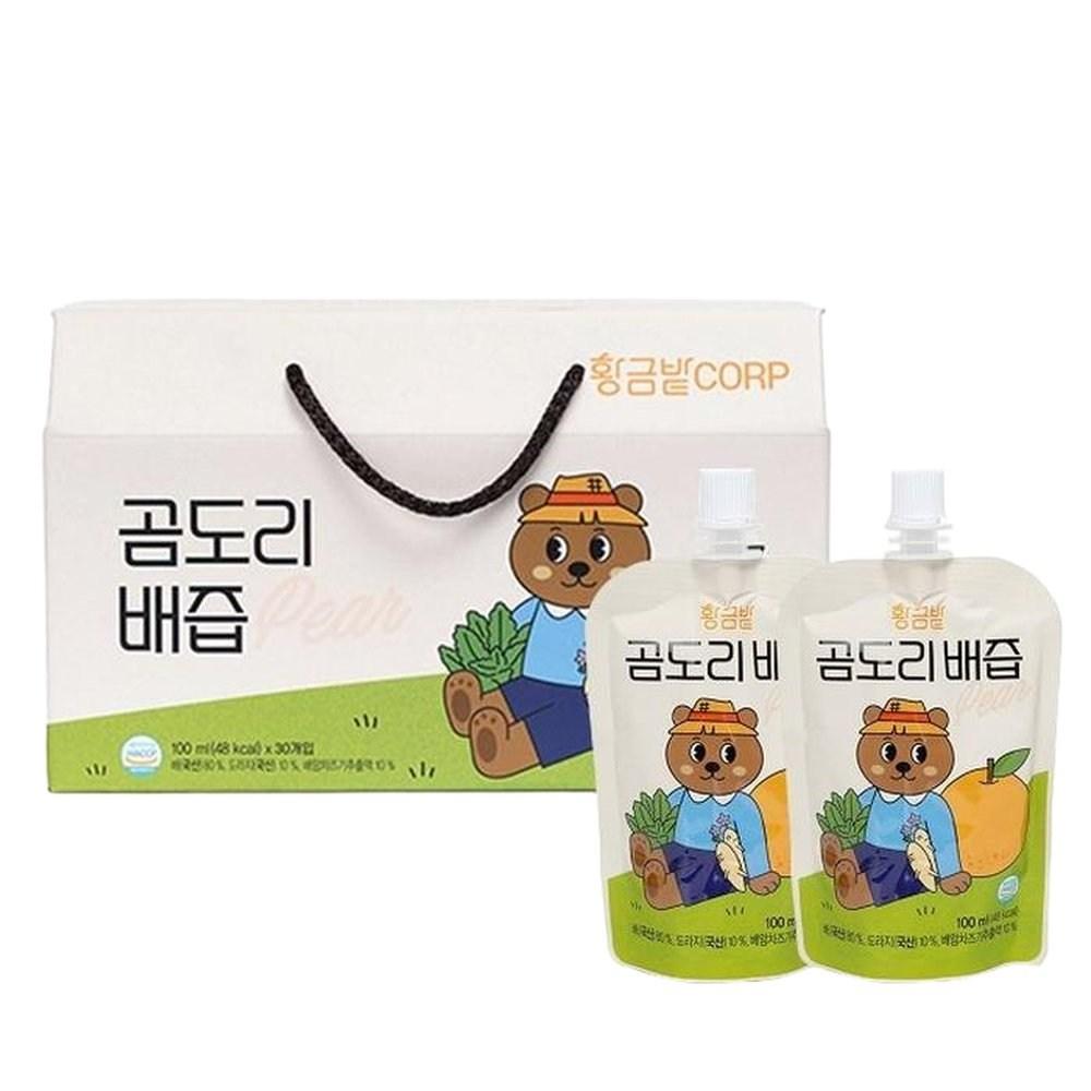 Hwanggeumbat Gomdori Gombobaechu Pear & Balloon Flower Root Juice Pear Juice Gift Box 100ml 1 pcs
