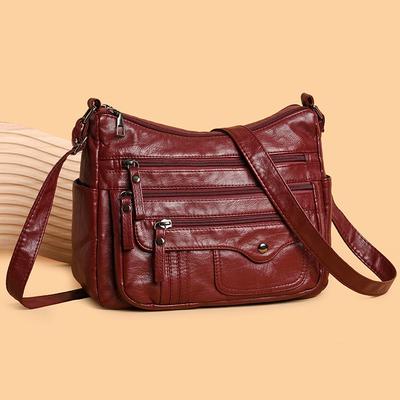 Middle-aged Mother Shoulder Bag New Flow Simple Fashion Versatile Multi-layer Large-capacity Messenger Bag