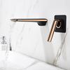 Basin Faucet Bathroom Water Mixer Tap White Gold Brass Concealed Basin Water Sink Mixer Crane Wall Mounted