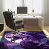 Majestic Purple Dragon Rug for Gaming Room Setup - Fantasy Art Decor, Large Size Carpets for Desk Chairs