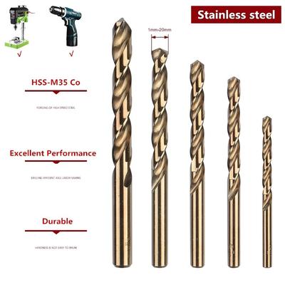 Woodworking M35 Cobalt Drill Bit 1-13mm Roasted Yellow
