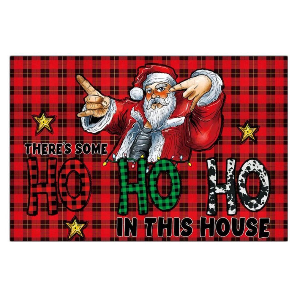 Spoof Santa Claus Gnome Doormat Rectangle Rugs Creative Welcome Mat Balcony