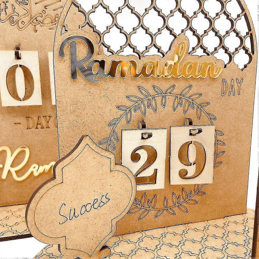 Ramadan Decorations Wooden Ramadan Diy Countdown Calendar Ornament Prayer Eid Ramadan Table Decoration For Festival Party Supplies - DD