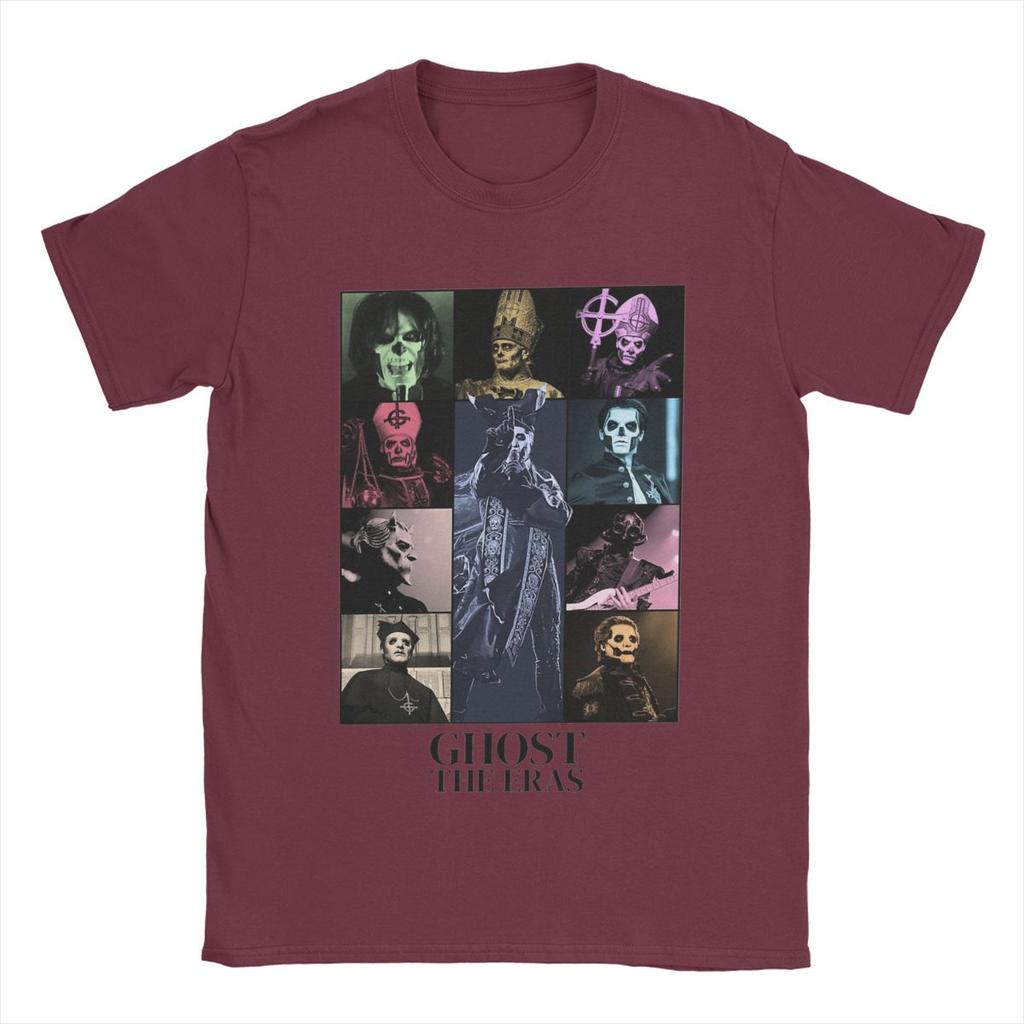 Men T-Shirts Ghost B.C. Band Vintage Cotton Tee Shirt Short Sleeve T Shirt Crewneck Clothing Plus Size