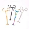 Colorful Body Piercing Pliers Surgical Steel Fix Forceps Tweezers For Septum Cartilage Tongue Body Piercing Clamp Tool