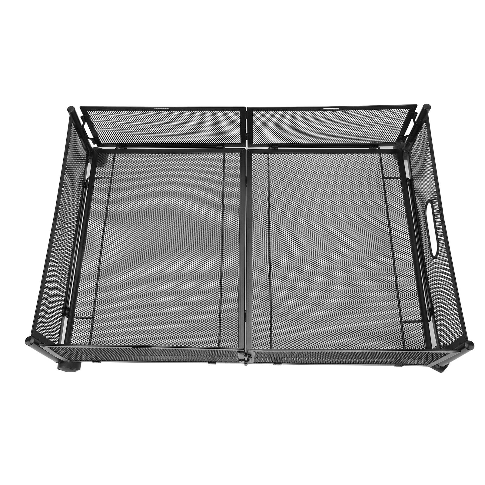 

Under Bed Storage Containers with Wheels Grid Pattern Pull Out Type Detachable Metal Under Bed Shoe Storage Drawer for чёрный