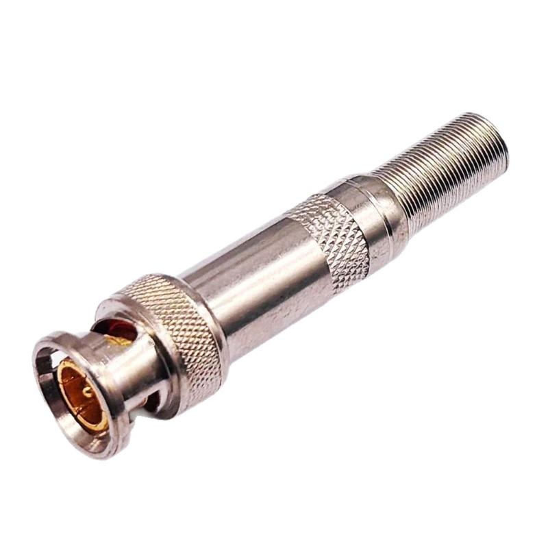 1/5/10Pcs BNC Connector Monitoring Copper Camera Video Cable Connector Welding Easy Installation Accessories