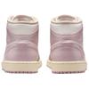 Jordan Air Jordan 1 Mid top Vintage Basketball Shoes Unisex White Gray Pink BQ6472-122
