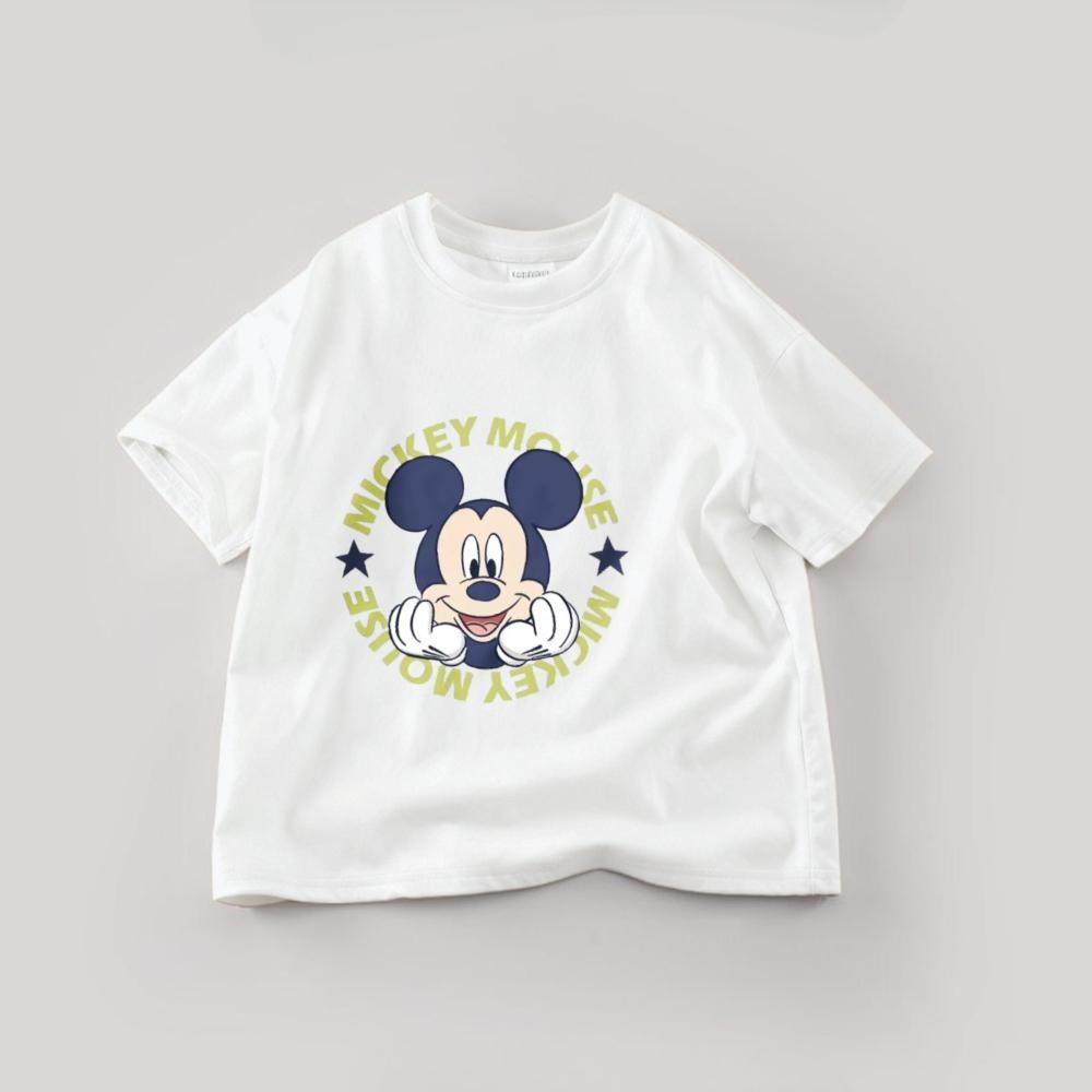 Boutique Children's Tshirts Summer Cartoon Mickey Short Sleeve Tees Tops  Casual Kids Boys Clothes Cartoon T-shirt