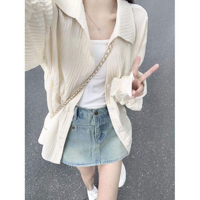 Women's Elegant French Design Long Sleeve Cardigan - Fashionable, Versatile, Age-Reducing Spring/Autumn Top
