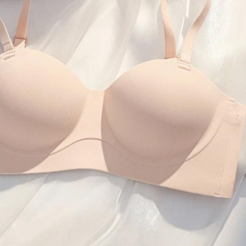 Brown Push-Up Bra with Round Cup and Adjustable Straps