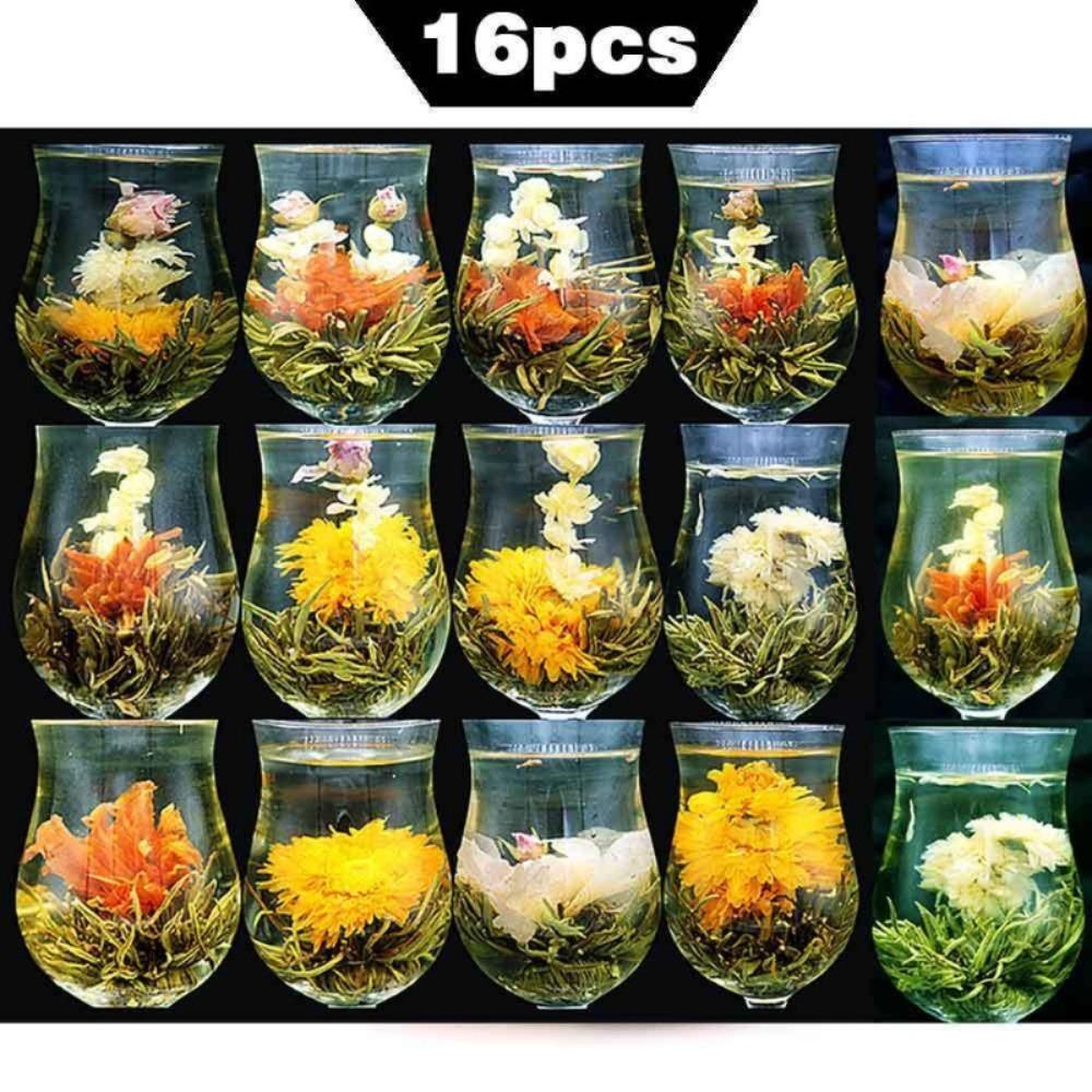 16 Kinds Flower Blooming Tea Handmade Edible Flowers Herbal Tea 130g