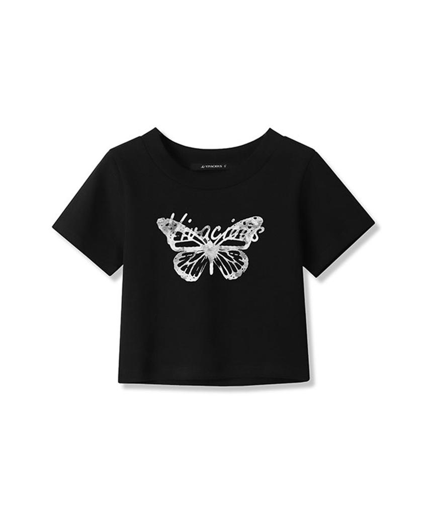 VIVACIOUS Butterfly Crop T-Shirt - 3Col