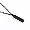 In Stock Engraved 3D Long Bar Necklace - Mirror Stainless Steel Stick Pendant