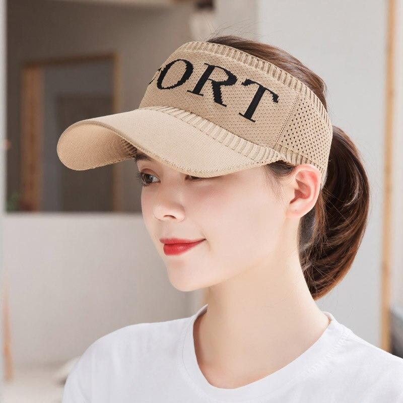 Ins Summer Empty Top Hat Women Summer Outing Sunscreen Without Cap Sun Hat Sun Hat Outdoor Sports Running Sunshade Beach Hat
