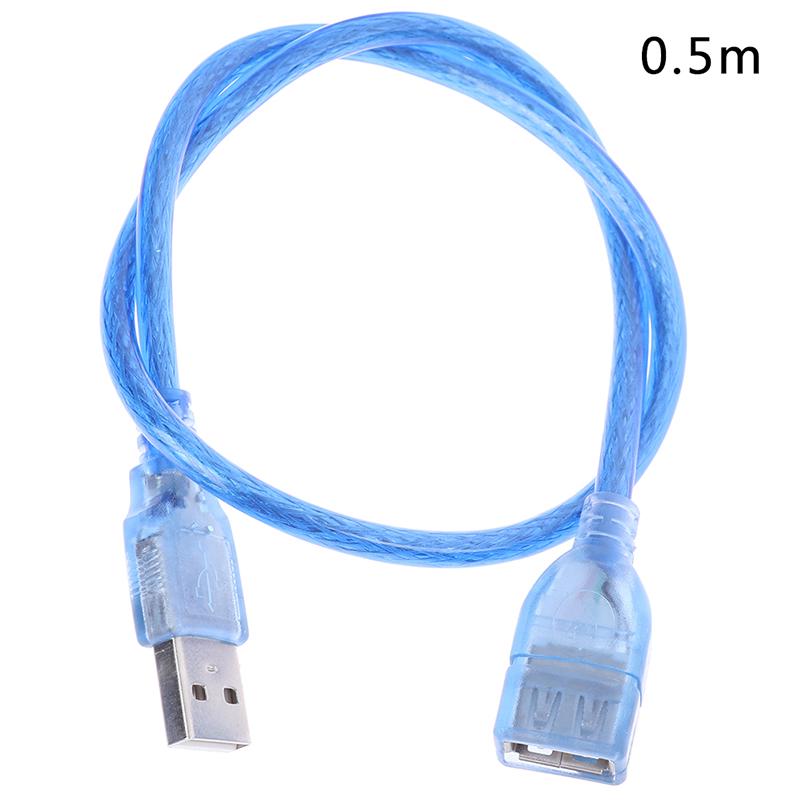 1Pc USB 2.0 Extension Extender Cable Male to Female Cord Adapter 0.3/0.5/1.5/2M