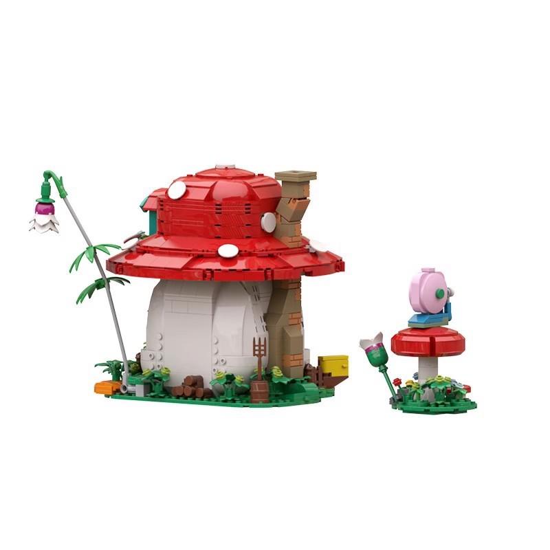 Building Block Compatible, Magic Elf Hut Mushroom House Adventure Island Fairy Tale Forest Domestic Building Block Creativity