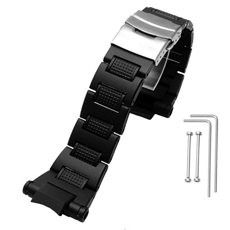 Plastový ocelový řemínek k hodinkám pro Casio GW-A1100FC GW-A1000 GW-4000 GA-1000 Řemínek k hodinkám Vysoce kvalitní Pánský sportovní náramek k náramkovým hodinkám