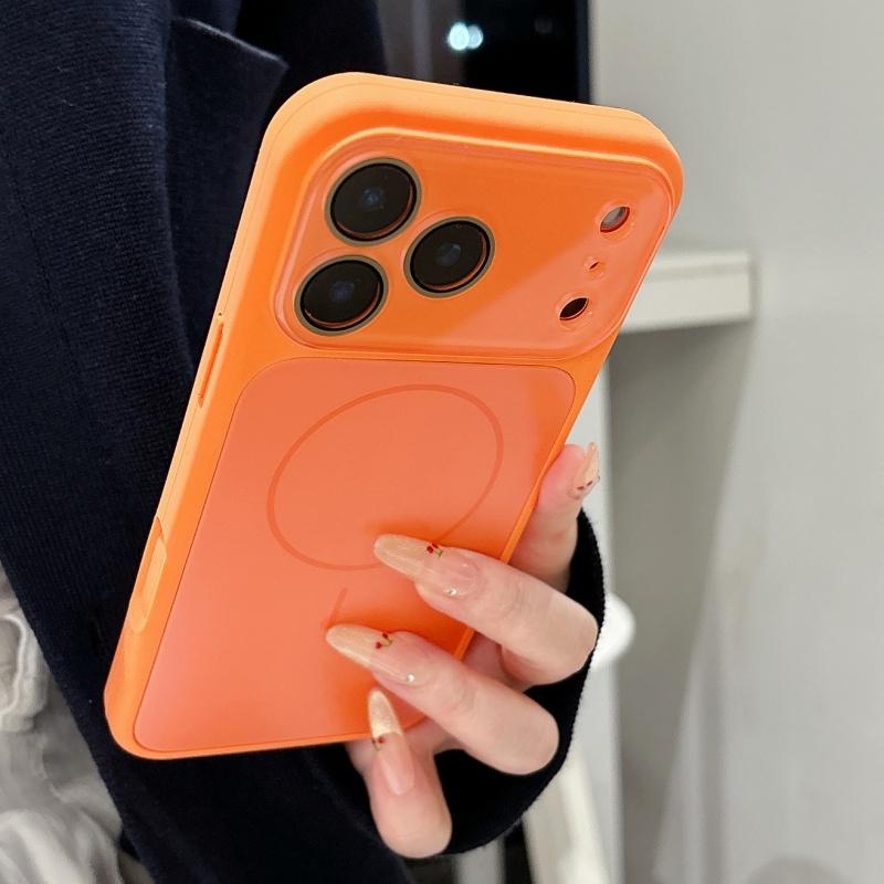 Liquid Soft Silicone Magnetic Case for iPhone 17 16 15 14 13 Pro Max For Magsafe Glossy Camera Glass AG Matte Acrylic Back Cover