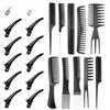 10-Piece Professional Hairdressing Comb Set - Barber & Salon Styling Comb Kit