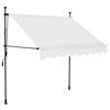 Retractable Manual Awning with LED Lights 150 Cm Cream