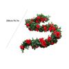 Artificial Rose Vine Realistic Faux Flowers Decorative Garland Lifelike Red Roses Plastic Vine  Indoor Outdoor Wall Decor
