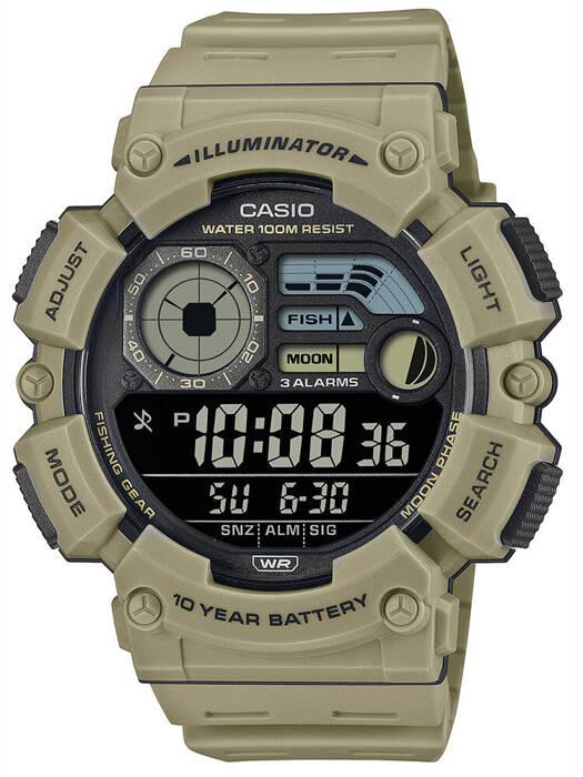Zegarek Męski Casio Digital Moonphase Ws-1500H-5B
