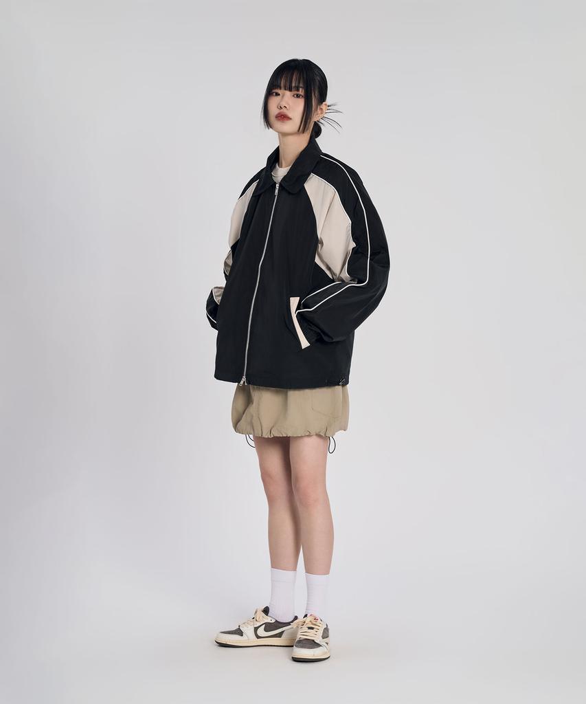 Slow Record House Nylon Cargo Mini Skirt_Beige