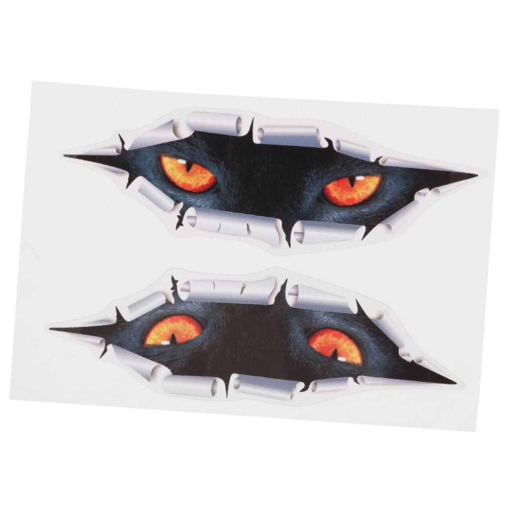 ABOOFAN 2pcs 3D Simulation 3D Car Stickers, Cat Eye Stickers, Tiger Car Stickers (Tiger)