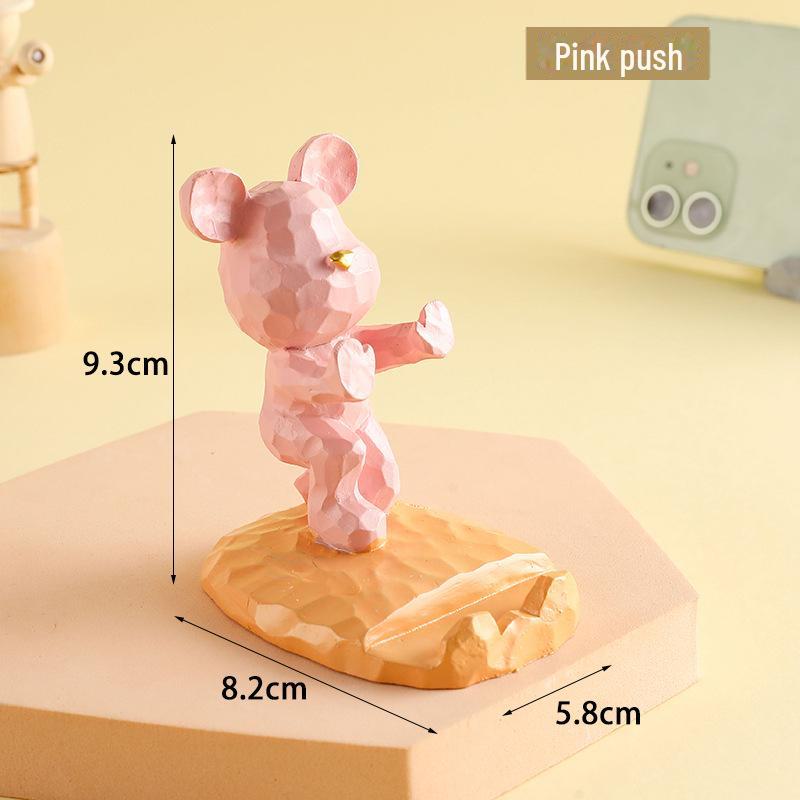 Support de Tablette Ours Violent Mignon Ornement en Résine