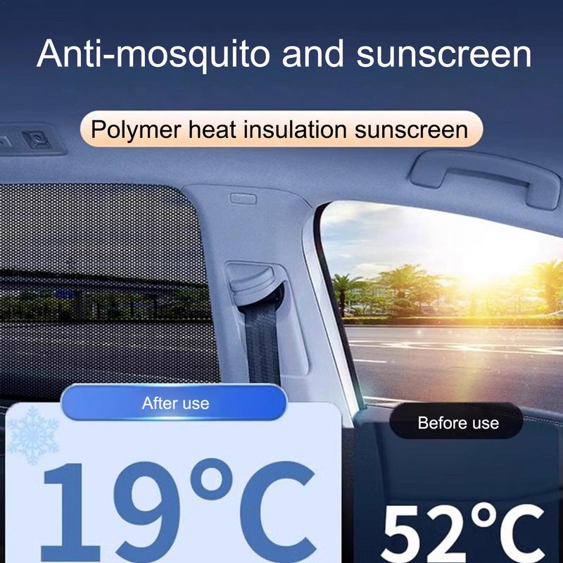 Fly Screen For Car Car Window Screen UV Protection Car Seat Sun Protection Breathable Mesh Translucent For Cars SUVs Anti-Sun
