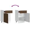 Kalmar Kitchen Base Cabinet Brown Oak Effect Particleboard