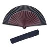 [KYOETSU] Folding Fan, Pure Silk, Solid Color, 2-Piece Set (Fan, Fan Case), Men's (17)