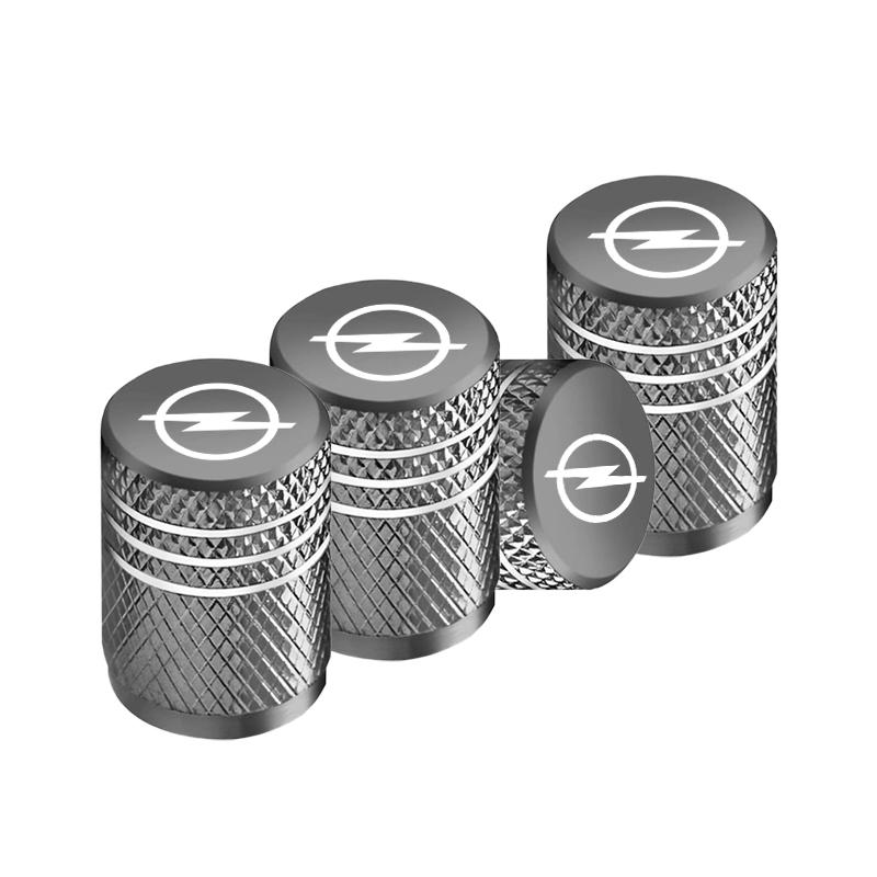 For OPEL Mokka Corsa Meriva LOGO 4pcs Motorcycle Wheel Tire Valve Aluminum Caps Tyre Stem Covers Airdust Waterproof car sticker