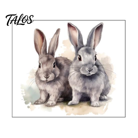 Modern Simple Style Wall Decals Cartoon Rabbit Sticker for Kids Room, Waterproof PVC Bunny Decal, Watercolor Nursery Decor Peel And Stick Art Bedroom