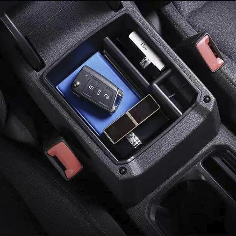 For Volkswagen VW T-ROC 2018~2026 Car Center Console Armrest Storage Box Sundries Tidying Case Layered Tray Interior Accessories
