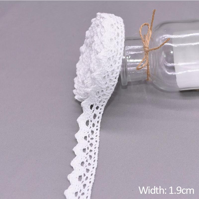 5/10Yards White Cotton Embroidered Lace Trim Ribbons Fabric DIY Handmade Craft Clothes Sewing Accessories Supplies