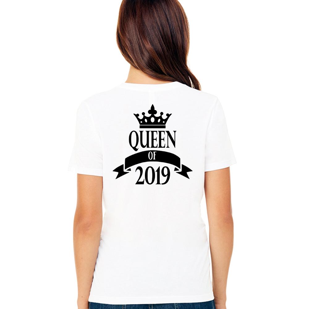 Years Couple Shirts King Queen Of Couples T Shirt Crown Printing Couple Clothes Summer M