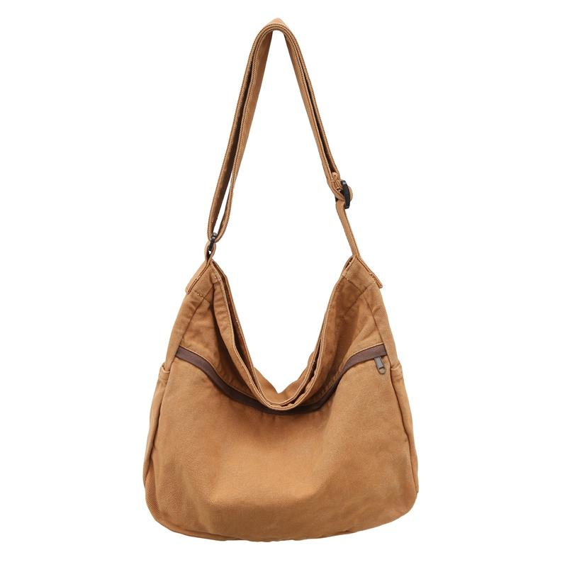 100% Cott Shoulder Bags For Women Korea Style Fabric Crossbody Bags Lager Capacity Canvas Casual Totes Unisex Leisure Packages