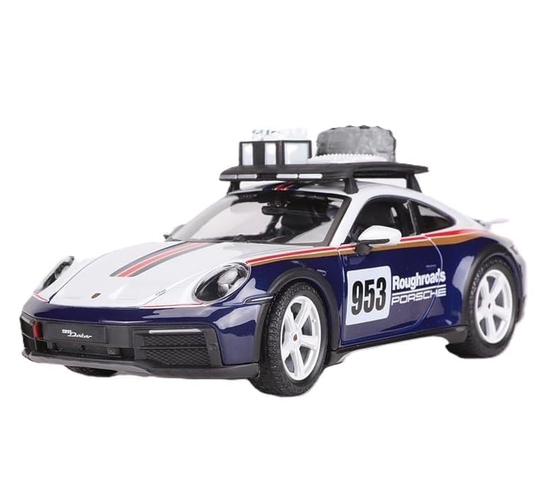 Bburago Porsche 911 (992) Dakar Rally 1/24 Scale Diecast Model Car, Roughroads Design #953 [Parallel Import]