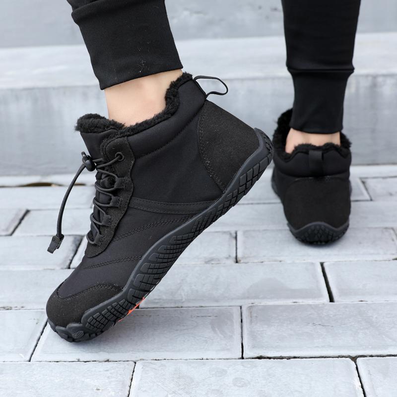 Men Winter Outdoor Velvet Warm Snow Boots Walking Shoes Waterproof Ski Shoes High-Top Large Size Cotton Boots Thick Cotton Shoes